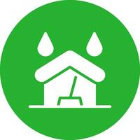 Water Damage Cleaning Creative Icon Design vector