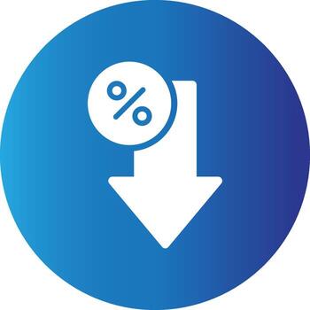 Decrease Creative Icon Design vector
