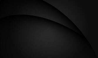 resumen negro sombra curva superposición en oscuro gris geométrico con blanco espacio diseño moderno lujo antecedentes vector