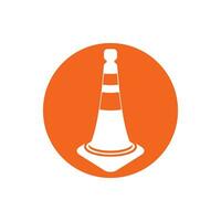 Vector traffic cone icon logo vector design template