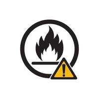 Chemical hazard icon, dangerous for the environment substance warning symbol vector illustration design