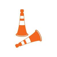Vector traffic cone icon logo vector design template