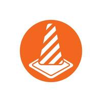 Vector traffic cone icon logo vector design template