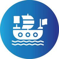 Pirates Ship Creative Icon Design vector