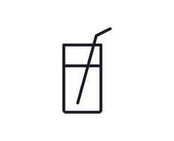 Alcohol line icon on white background vector