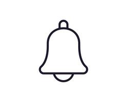 Single line icon of bell on isolated white background. High quality editable stroke for mobile apps, web design, websites, online shops etc. vector