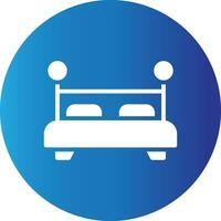 diseño de icono creativo de cama doble vector