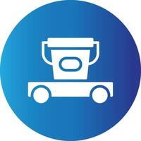 Cleaning Cart Creative Icon Design vector