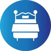 Double Bed Creative Icon Design vector