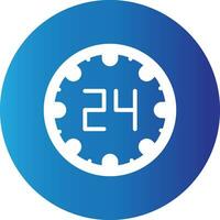 24 Hours Creative Icon Design vector