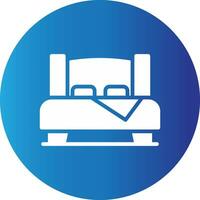 Double Bed Creative Icon Design vector