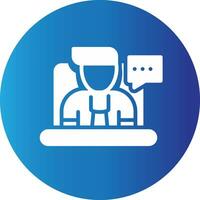 Online Interview Creative Icon Design vector