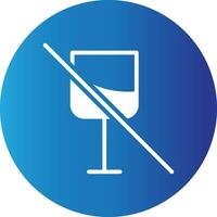 No Wine Creative Icon Design vector