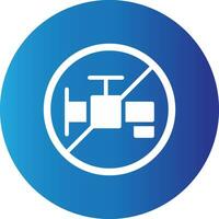 Dont Waste Water Creative Icon Design vector