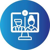 Online Interview Creative Icon Design vector