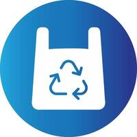 Recycled Plastic Bag Creative Icon Design vector