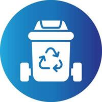 Trash Bin Creative Icon Design vector