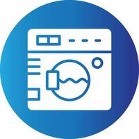 Washing Machine Creative Icon Design vector