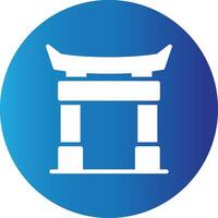 Torii Gate Creative Icon Design vector