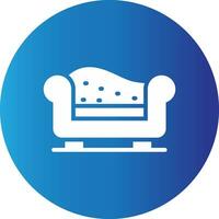 Chaise Longue Creative Icon Design vector