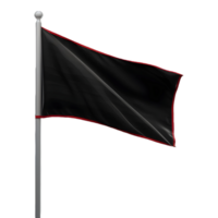 AI generated Black Flag on Transparent background - Ai Generated png