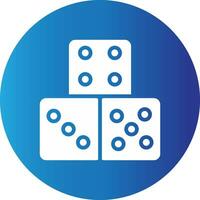 diseño de icono creativo de pieza de dominó vector