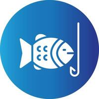 Hooked Fish Creative Icon Design vector