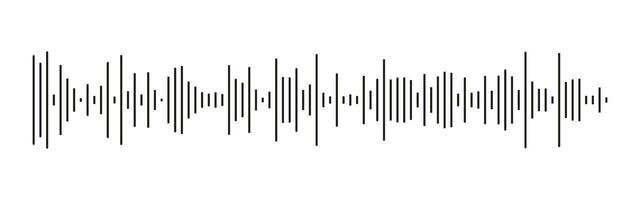 Voice message template. Audio chat speech sound wave icon. Equalizer symbol. Element for mobile messenger, podcast radio interface, music player, app. Waveform vector pattern. Simple illustration. Eps