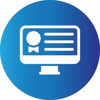 Online Certificate Creative Icon Design vector