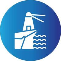 Lighthouse Landscape Creative Icon Design vector