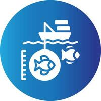 Deep Sea Fishing Creative Icon Design vector