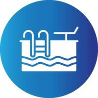 Swimming Pool Creative Icon Design vector