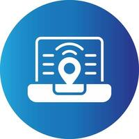 Digital Nomad Hub Creative Icon Design vector