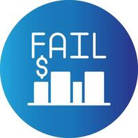 Business Fail Creative Icon Design vector