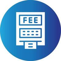 ATM Fees Creative Icon Design vector