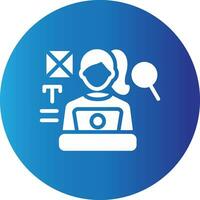 Blogger Creative Icon Design vector