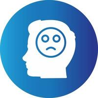 Emotions Sad Creative Icon Design vector