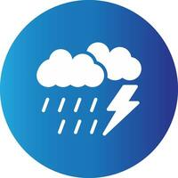 Thunderstorm Creative Icon Design vector