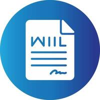 Last Will Creative Icon Design vector