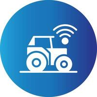 Smart Tractor Creative Icon Design vector