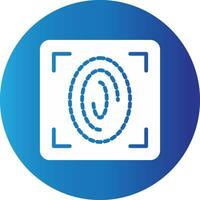Fingerprint Scan Creative Icon Design vector