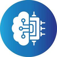 Brain Circuit Creative Icon Design vector