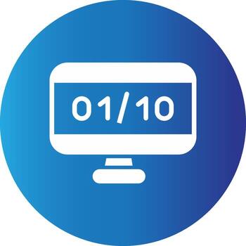 Binary Code Creative Icon Design vector