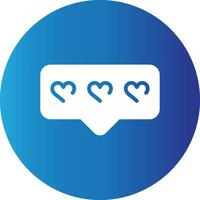 Comment Heart Creative Icon Design vector