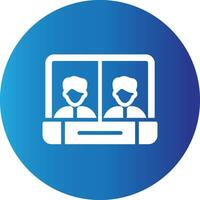 Online Meeting Creative Icon Design vector