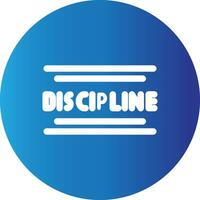 Discipline Creative Icon Design vector