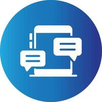 Online Chatting Creative Icon Design vector