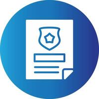 Police Certificate Creative Icon Design vector