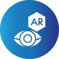 Ar Contact Lens Creative Icon Design vector