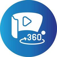 360 Degree Video Creative Icon Design vector